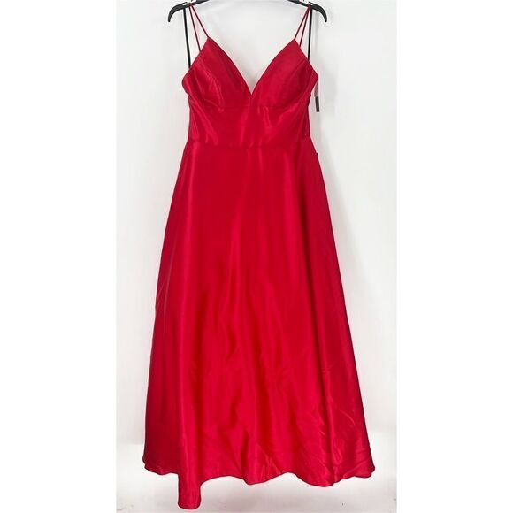 Betsy & Adam Satin Gown - Picture 3 of 6